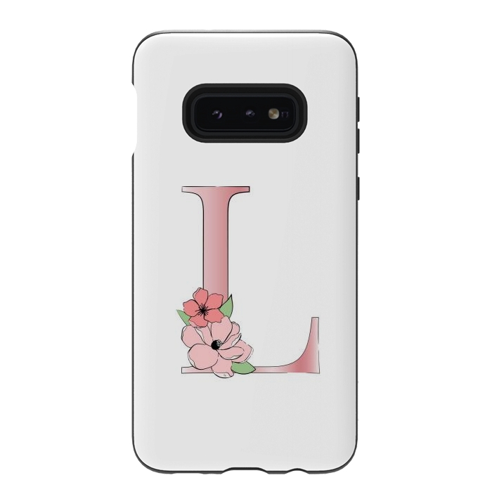 Galaxy S10e StrongFit Monogram Letter L by Martina