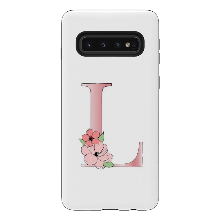 Galaxy S10 StrongFit Monogram Letter L by Martina