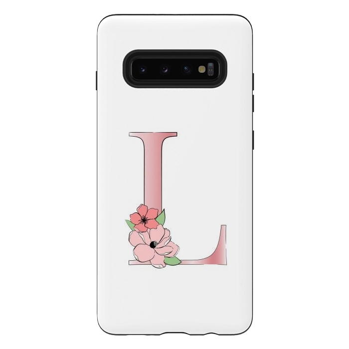 Galaxy S10 plus StrongFit Monogram Letter L by Martina