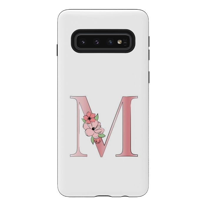 Galaxy S10 StrongFit Monogram Letter M by Martina