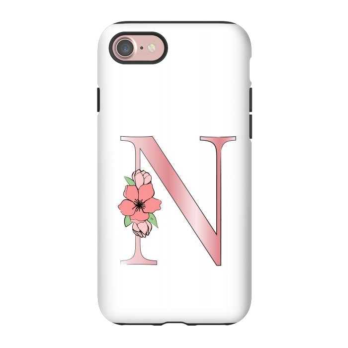 iPhone 7 StrongFit Monogram Letter N by Martina