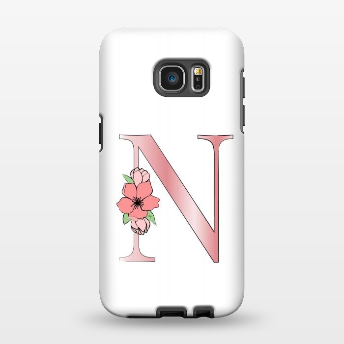 Galaxy S7 EDGE StrongFit Monogram Letter N by Martina
