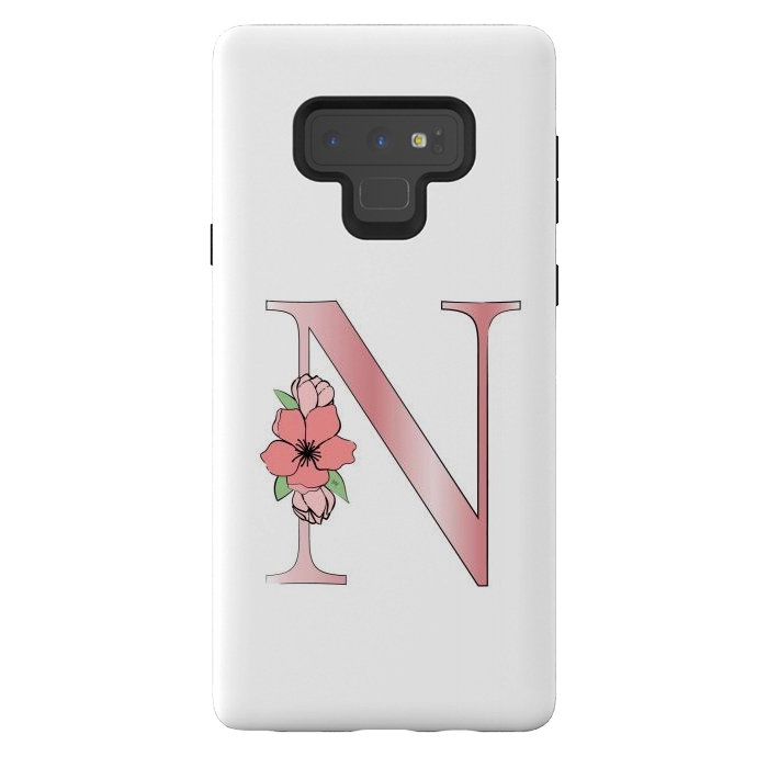 Galaxy Note 9 StrongFit Monogram Letter N by Martina