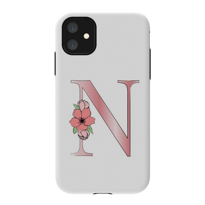 iPhone 11 StrongFit Monogram Letter N by Martina