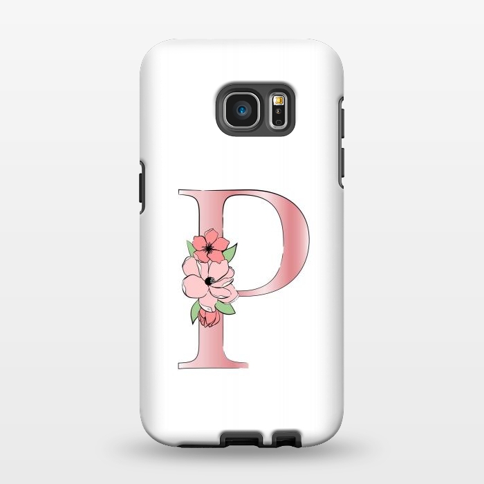 Galaxy S7 EDGE StrongFit Monogram Letter P by Martina