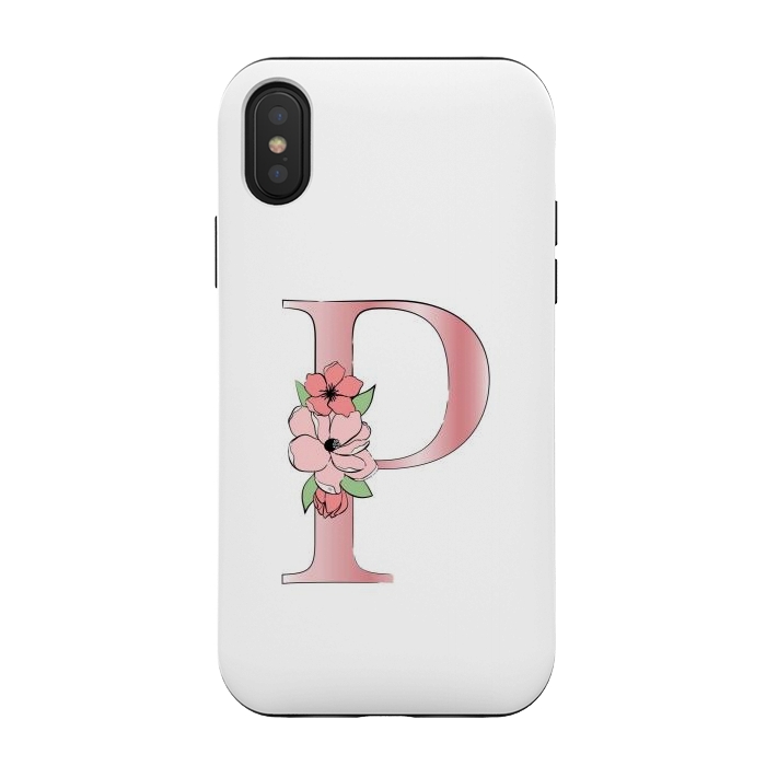 iPhone Xs / X StrongFit Monogram Letter P by Martina