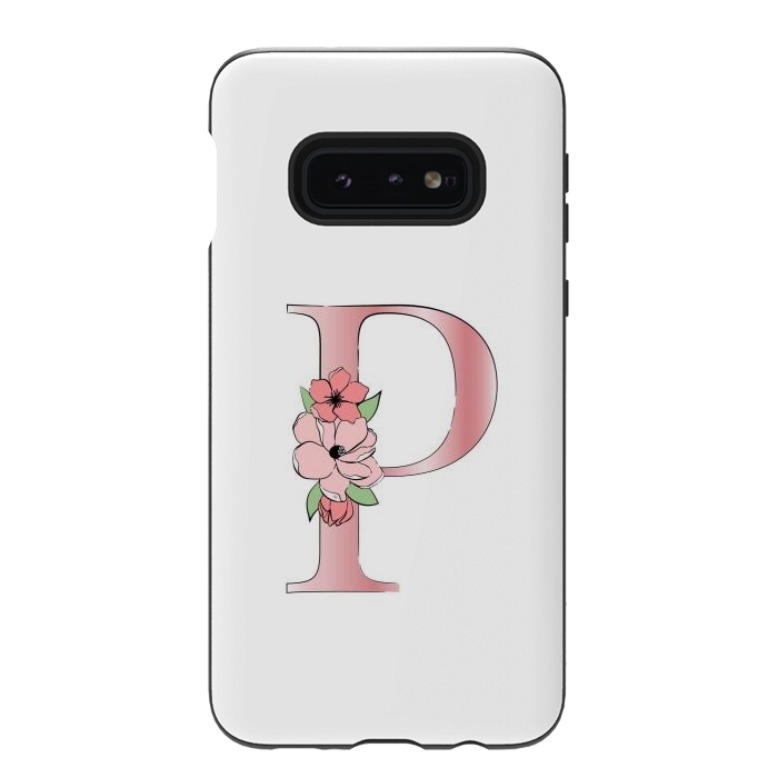 Galaxy S10e StrongFit Monogram Letter P by Martina