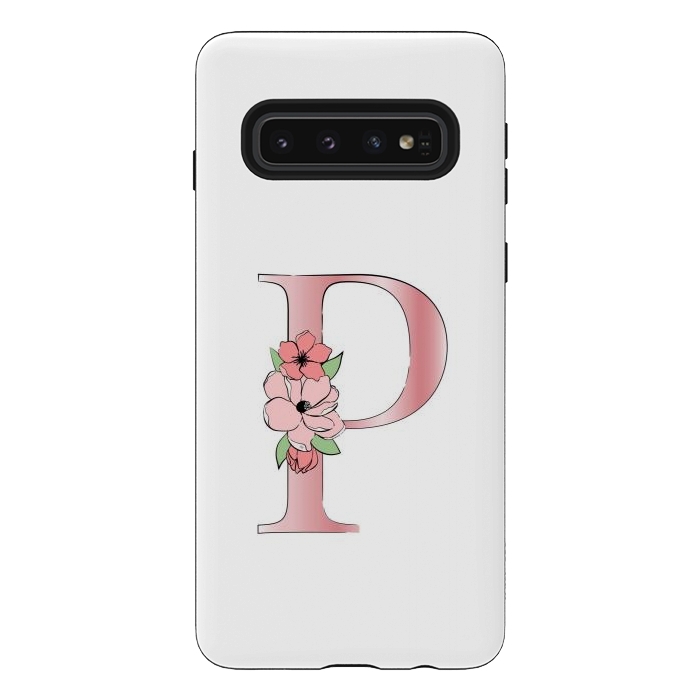 Galaxy S10 StrongFit Monogram Letter P by Martina