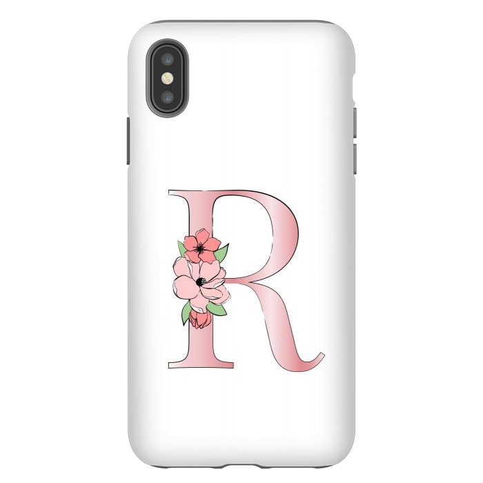 iPhone Xs Max StrongFit Monogram Letter R by Martina