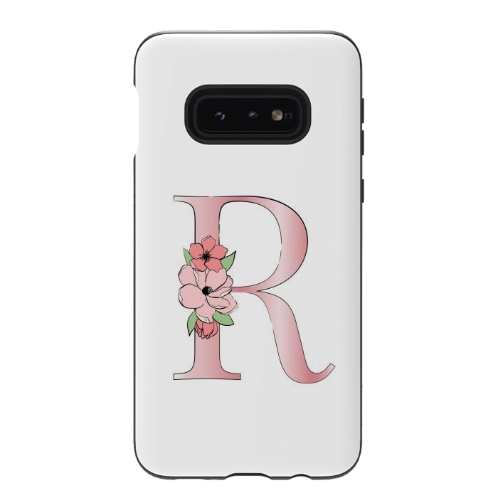 Galaxy S10e StrongFit Monogram Letter R by Martina