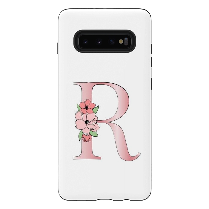 Galaxy S10 plus StrongFit Monogram Letter R by Martina