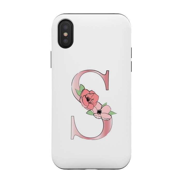 iPhone Xs / X StrongFit Monogram Letter S by Martina