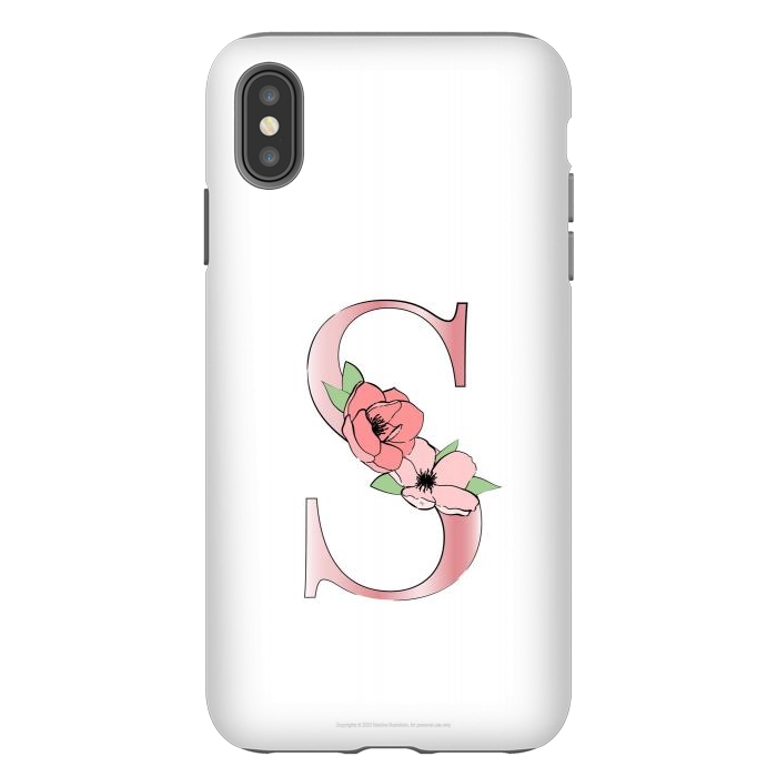 iPhone Xs Max StrongFit Monogram Letter S by Martina