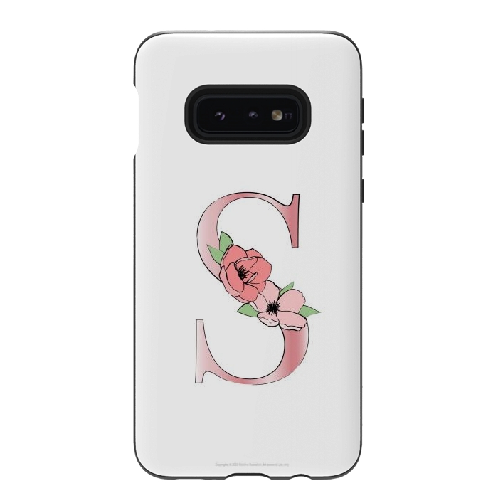 Galaxy S10e StrongFit Monogram Letter S by Martina