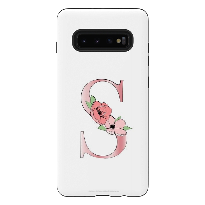 Galaxy S10 plus StrongFit Monogram Letter S by Martina