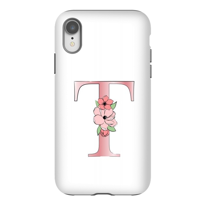 iPhone Xr StrongFit Monogram Letter T by Martina
