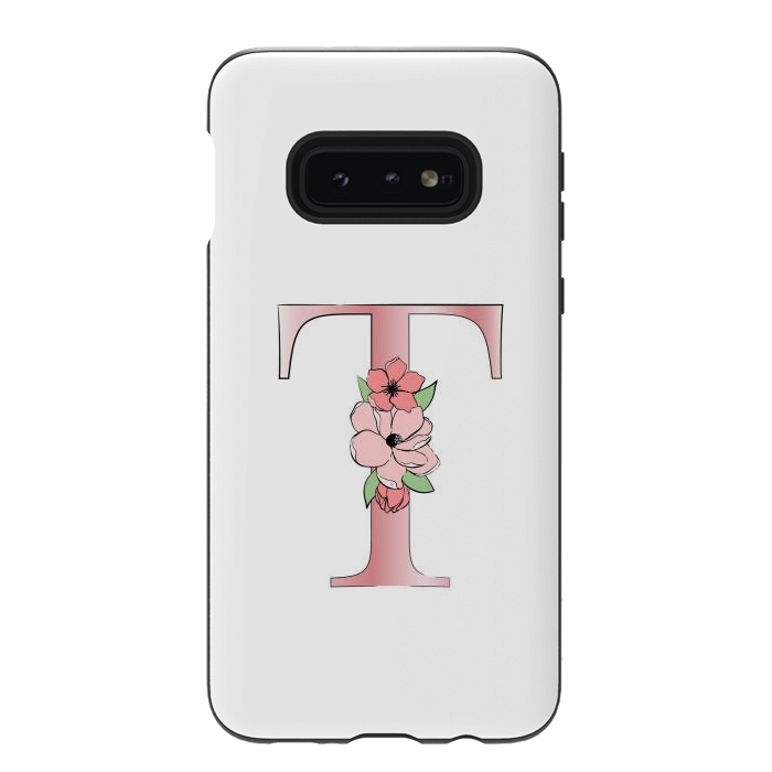 Galaxy S10e StrongFit Monogram Letter T by Martina