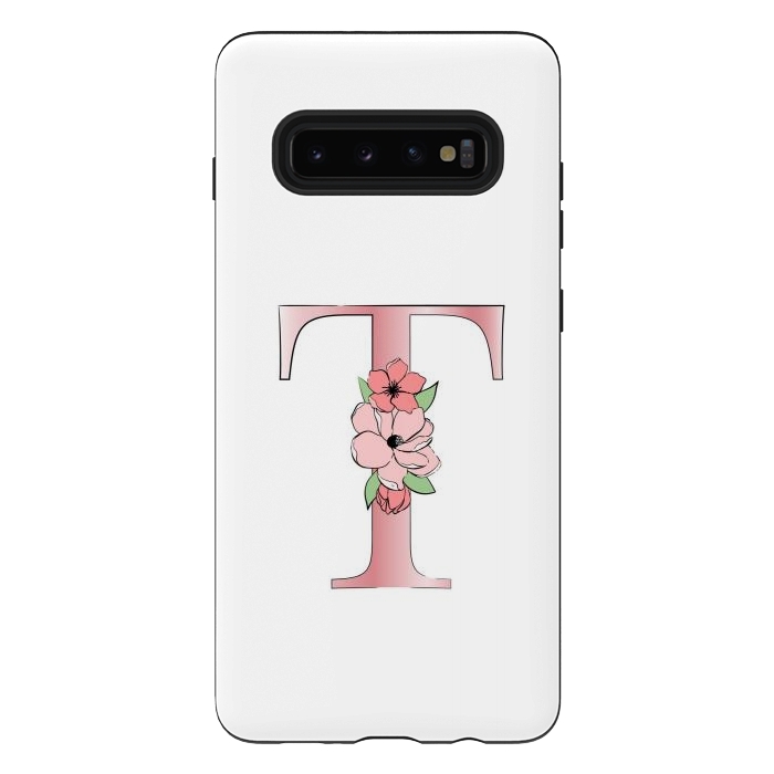Galaxy S10 plus StrongFit Monogram Letter T by Martina
