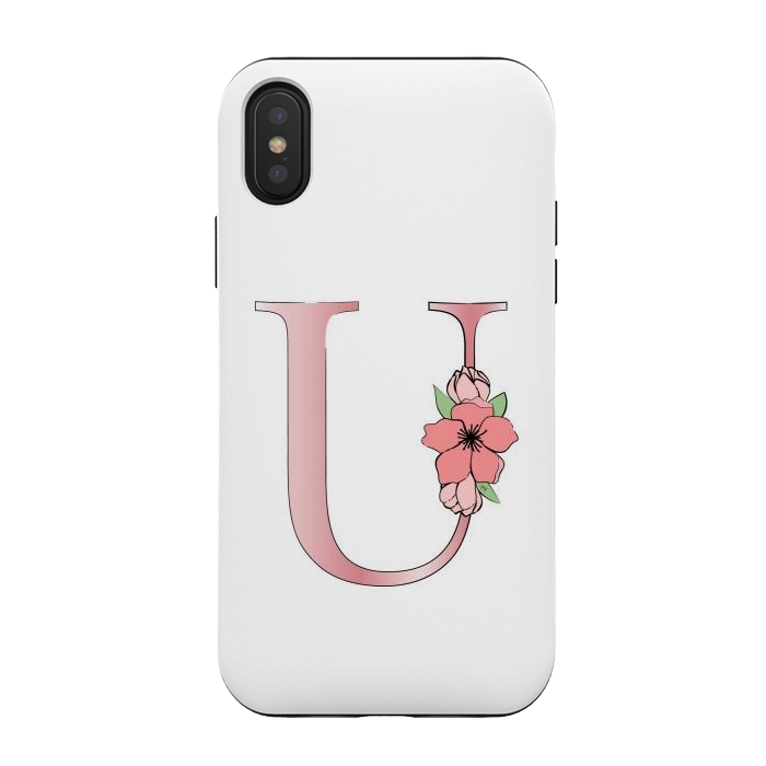 iPhone Xs / X StrongFit Monogram Letter U by Martina