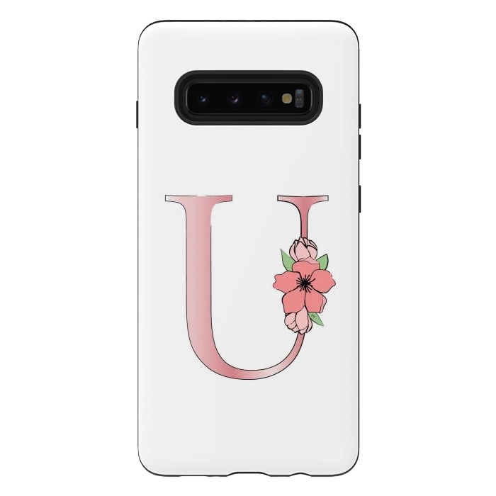 Galaxy S10 plus StrongFit Monogram Letter U by Martina