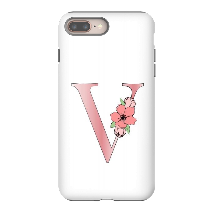 iPhone 7 plus StrongFit Monogram Letter V by Martina