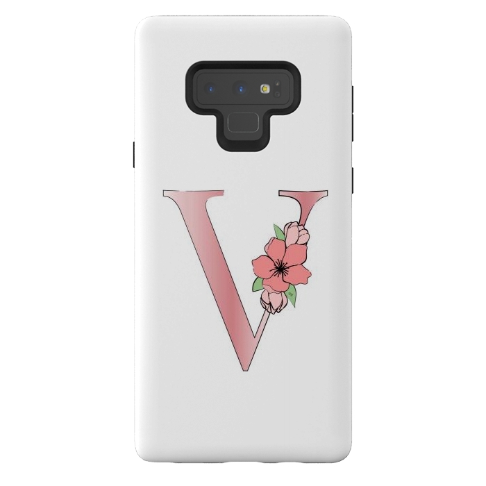 Galaxy Note 9 StrongFit Monogram Letter V by Martina