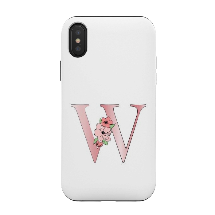 iPhone Xs / X StrongFit Monogram Letter W by Martina
