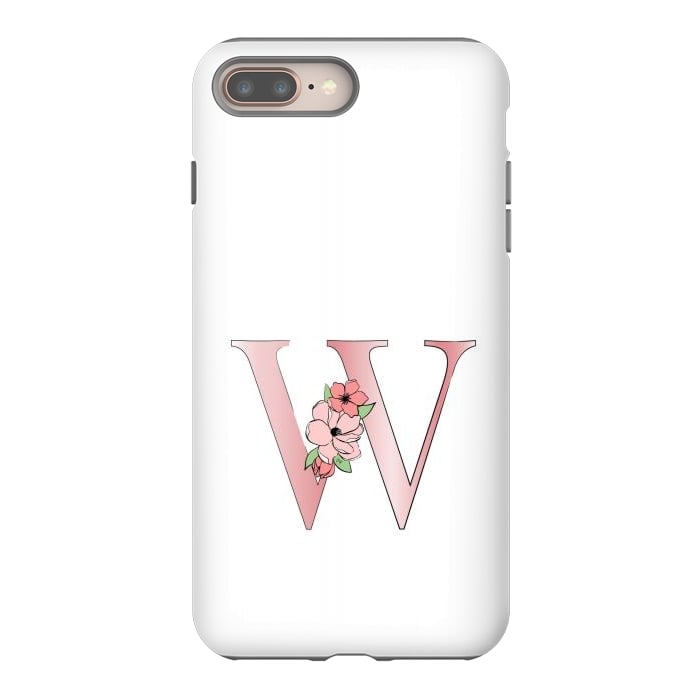 iPhone 8 plus StrongFit Monogram Letter W by Martina