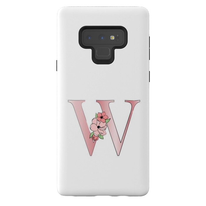 Galaxy Note 9 StrongFit Monogram Letter W by Martina