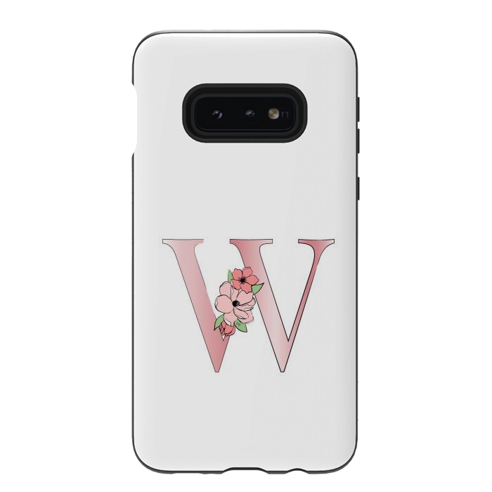 Galaxy S10e StrongFit Monogram Letter W by Martina