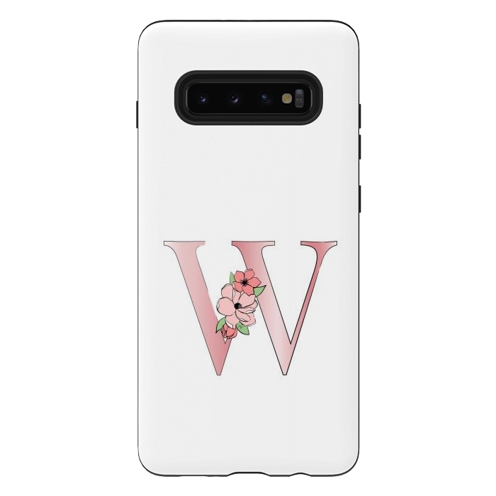 Galaxy S10 plus StrongFit Monogram Letter W by Martina