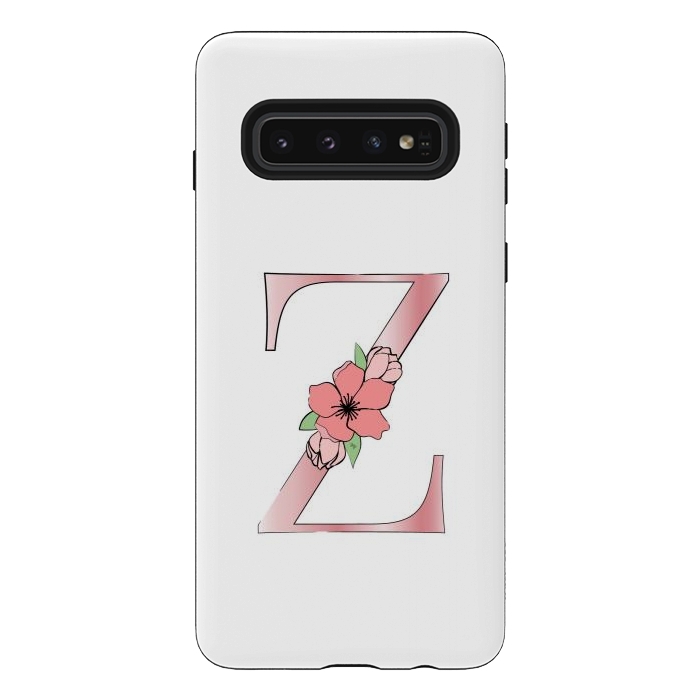 Galaxy S10 StrongFit Monogram Letter Z by Martina