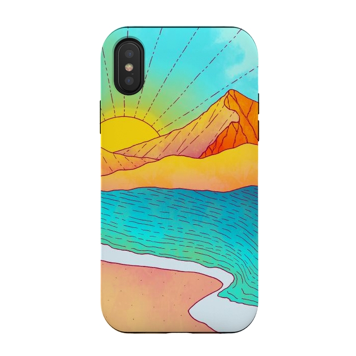 iPhone Xs / X StrongFit I wish to be by the sea by Steve Wade (Swade)