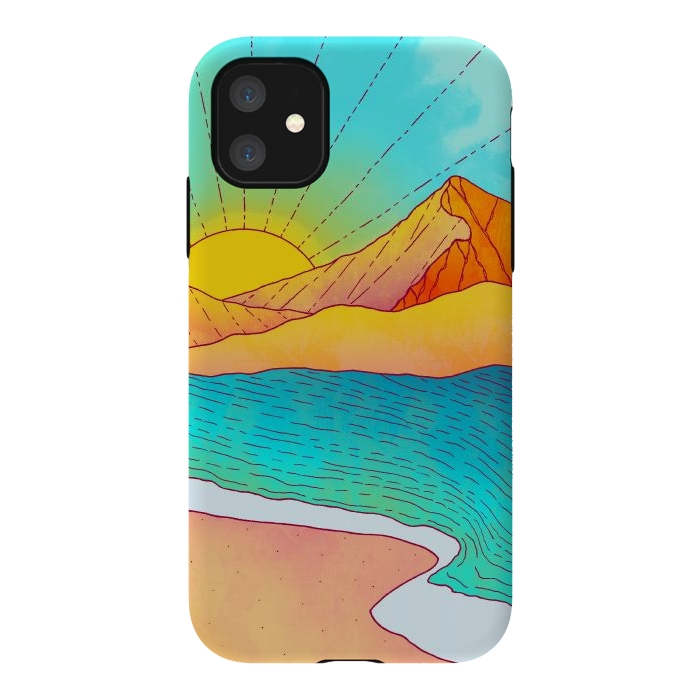iPhone 11 StrongFit I wish to be by the sea by Steve Wade (Swade)
