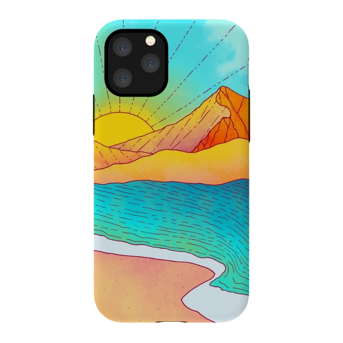 iPhone 11 Pro StrongFit I wish to be by the sea by Steve Wade (Swade)