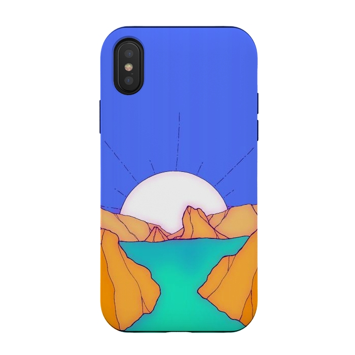 iPhone Xs / X StrongFit A calm sea lake by Steve Wade (Swade)