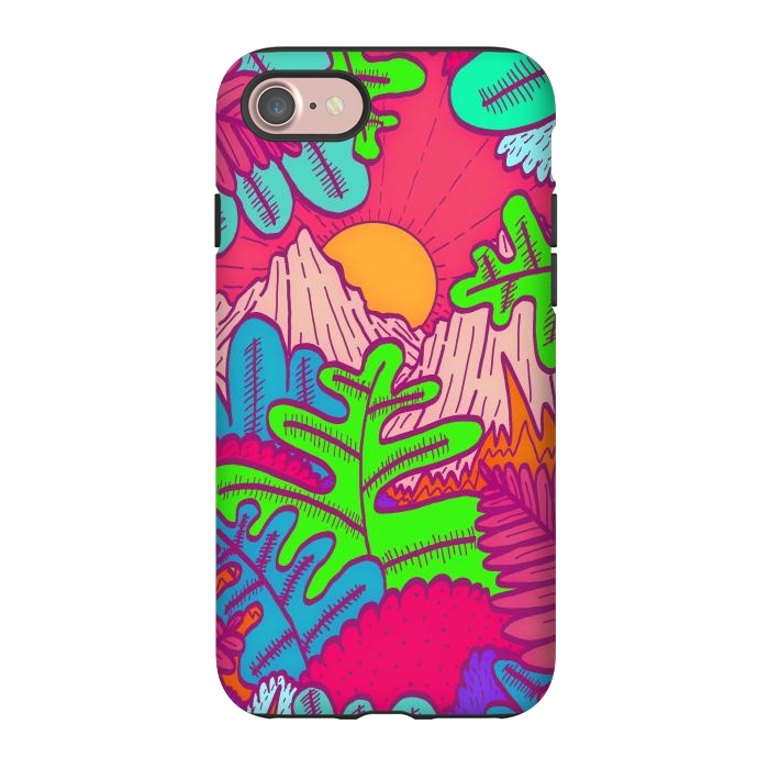 iPhone 7 StrongFit A pink tropical jungle by Steve Wade (Swade)
