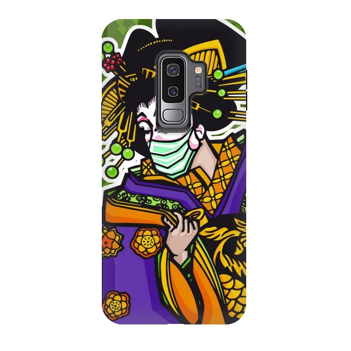 Galaxy S9 plus StrongFit Covid Geisha by Milo "Mr Lucky" Marcer