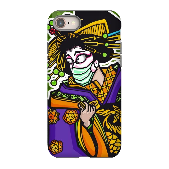 iPhone 8 StrongFit Covid Geisha by Milo "Mr Lucky" Marcer