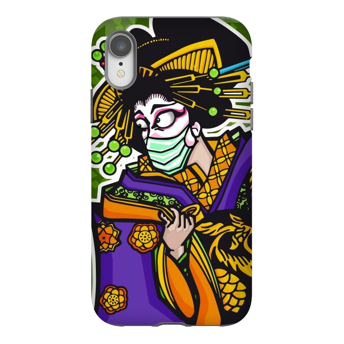 iPhone Xr StrongFit Covid Geisha by Milo "Mr Lucky" Marcer