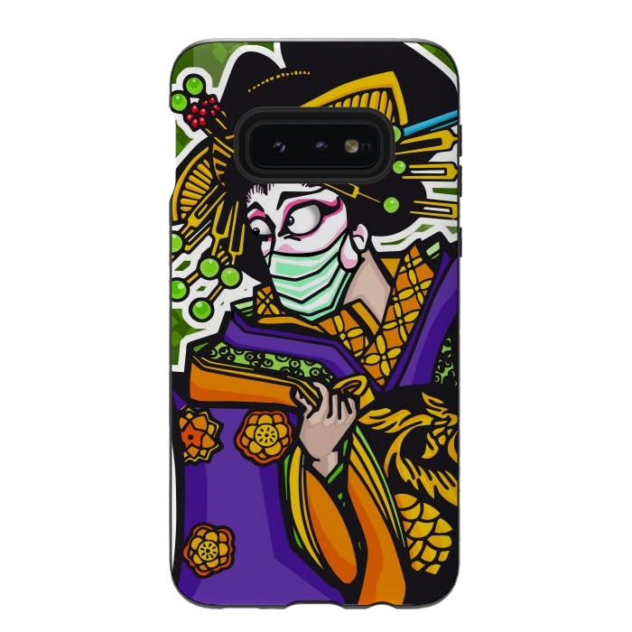 Galaxy S10e StrongFit Covid Geisha by Milo "Mr Lucky" Marcer