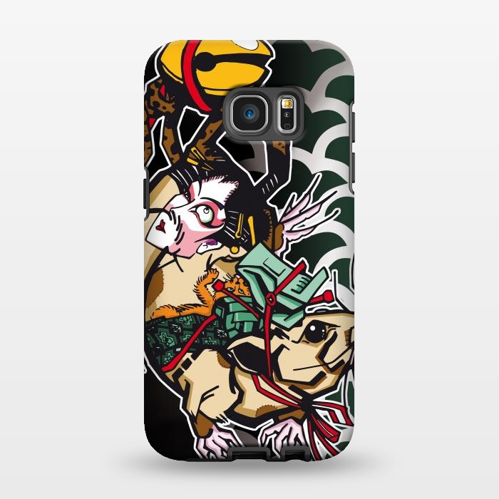 Galaxy S7 EDGE StrongFit Japanese Rat by Milo "Mr Lucky" Marcer