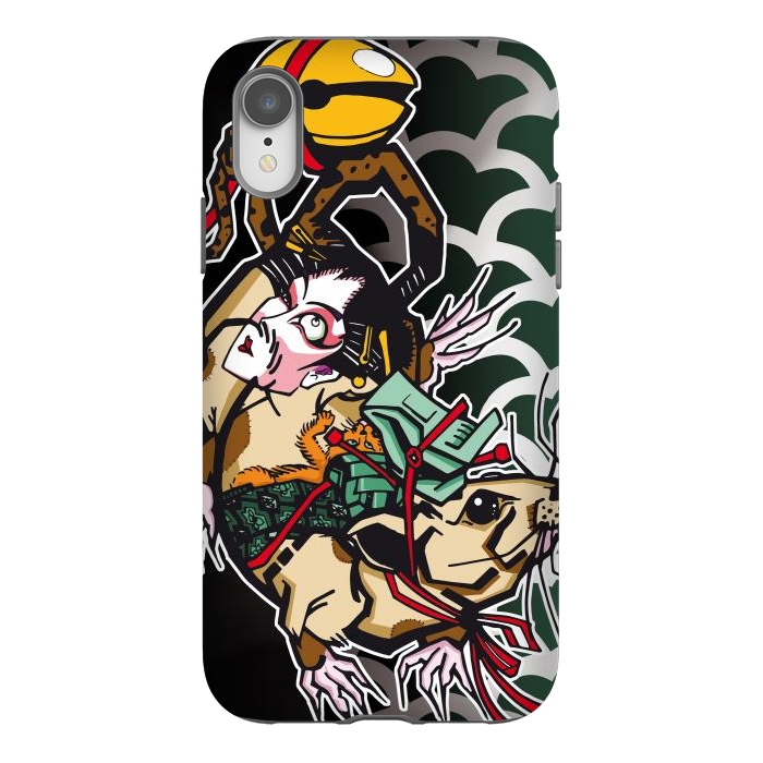 iPhone Xr StrongFit Japanese Rat by Milo "Mr Lucky" Marcer