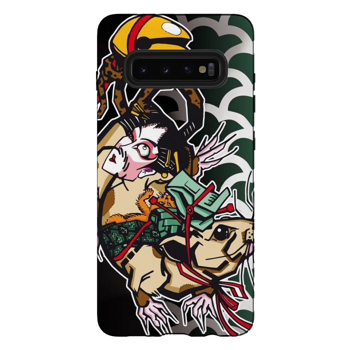 Galaxy S10 plus StrongFit Japanese Rat by Milo "Mr Lucky" Marcer