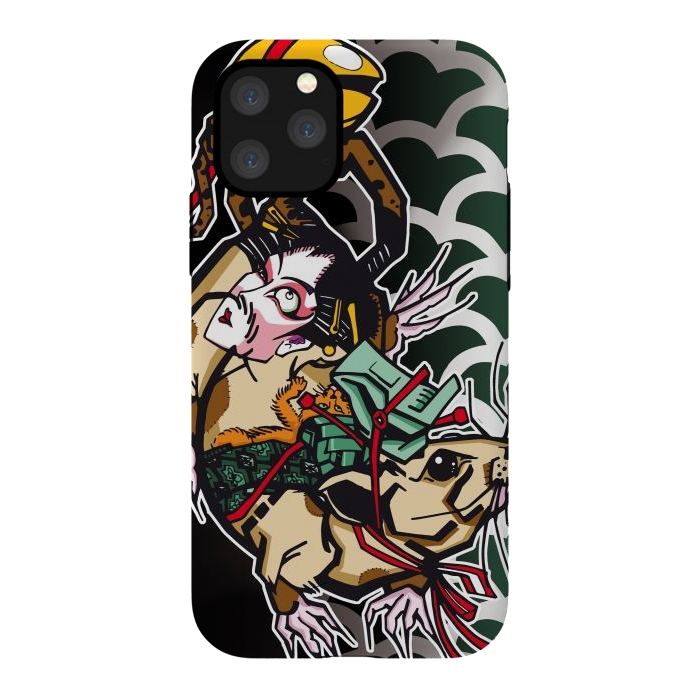 iPhone 11 Pro StrongFit Japanese Rat by Milo "Mr Lucky" Marcer