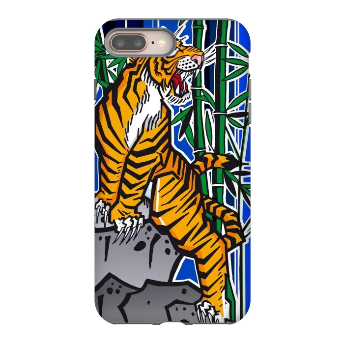 iPhone 7 plus StrongFit Japanese Tiger by Milo "Mr Lucky" Marcer
