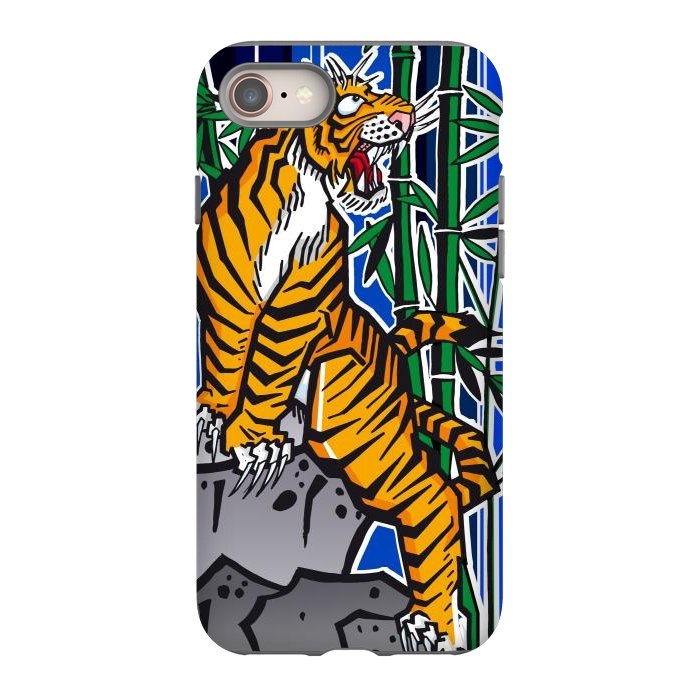 iPhone 8 StrongFit Japanese Tiger by Milo "Mr Lucky" Marcer