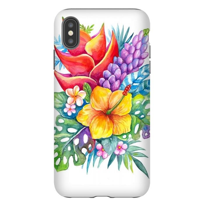 iPhone Xs Max StrongFit Tropical Flowers by Irina Velman