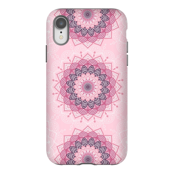 iPhone Xr StrongFit Pink white mandalas by Jms