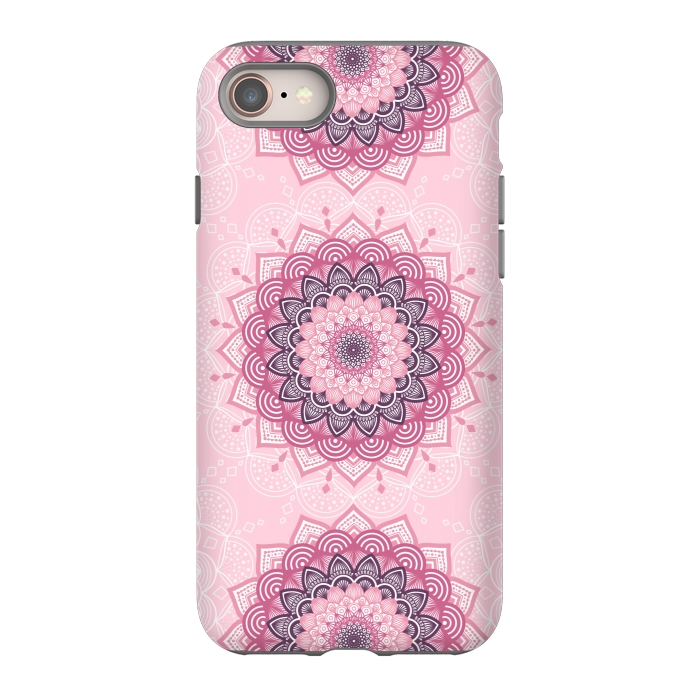 iPhone SE StrongFit Pink white mandalas by Jms